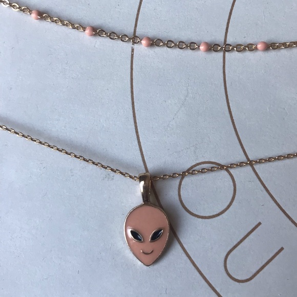 Pink Alien Layering Necklaces from Urban Outfitters